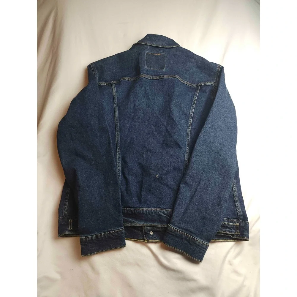 Levi's Trucker Denim Jacket Mens Large Blue Classic Button Front Long Sleeve
